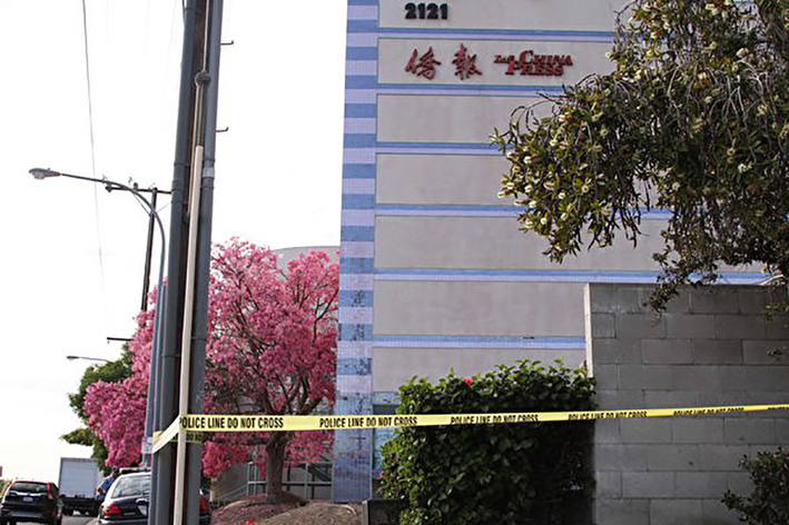 洛杉矶《侨报》办公楼爆枪案  董事长中枪身亡