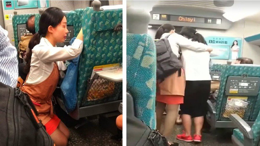 高铁女乘客爆哭  服务员蹲跪安抚暖爆网友（图）