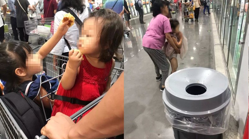 竟有母亲让自己儿女直接“在垃圾桶尿尿”