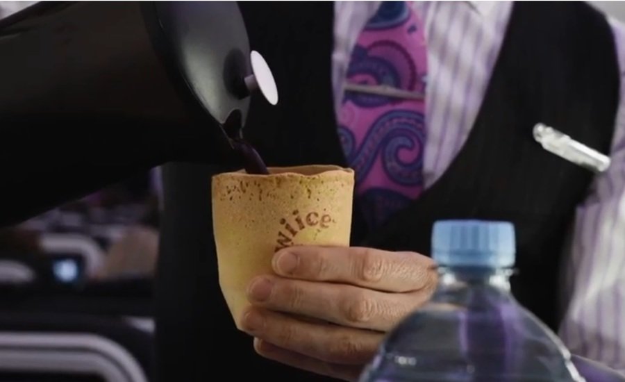 咖啡喝完把 “ 杯 ” 也吃了？纽航推新创意 (图/视频)