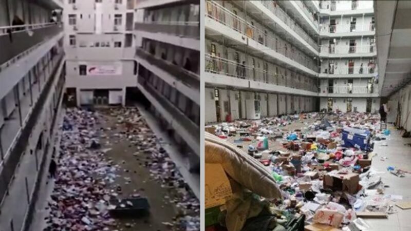 武汉十几所高校被征用 电脑等私人物品被直接扔楼下 (图)