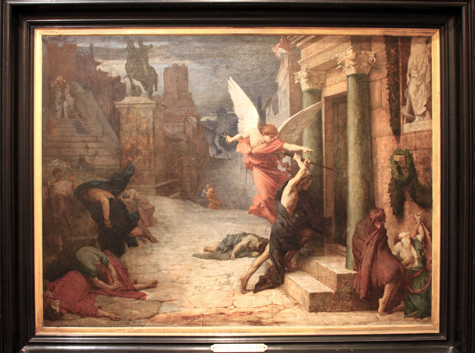 油画《被瘟疫侵袭的罗马城》(Peste à Rome)