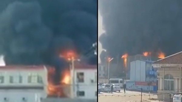 河北石家庄一化工厂发生爆炸 视频曝光（ 视频/(图)