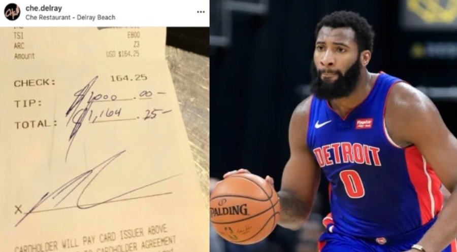 NBA球星暖心打赏3万元小费 服务生感动哭了 (组图)