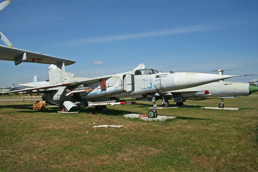 米格-23原型机，现被置于俄罗斯莫尼诺（Molino）的中央空军博物馆。（图片来源：Alan Wilson/维基百科/CC BY-SA 2.0）