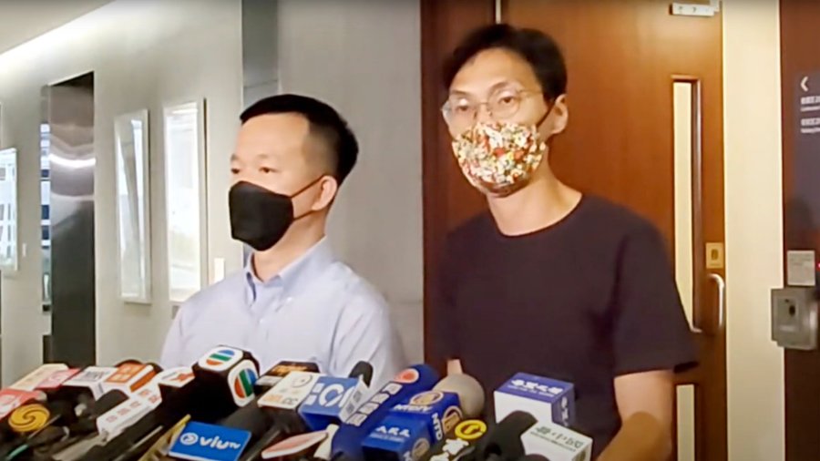 拒北京 “ 委任 ”  朱凯廸陈志全不当立法会议员 (视频/图)