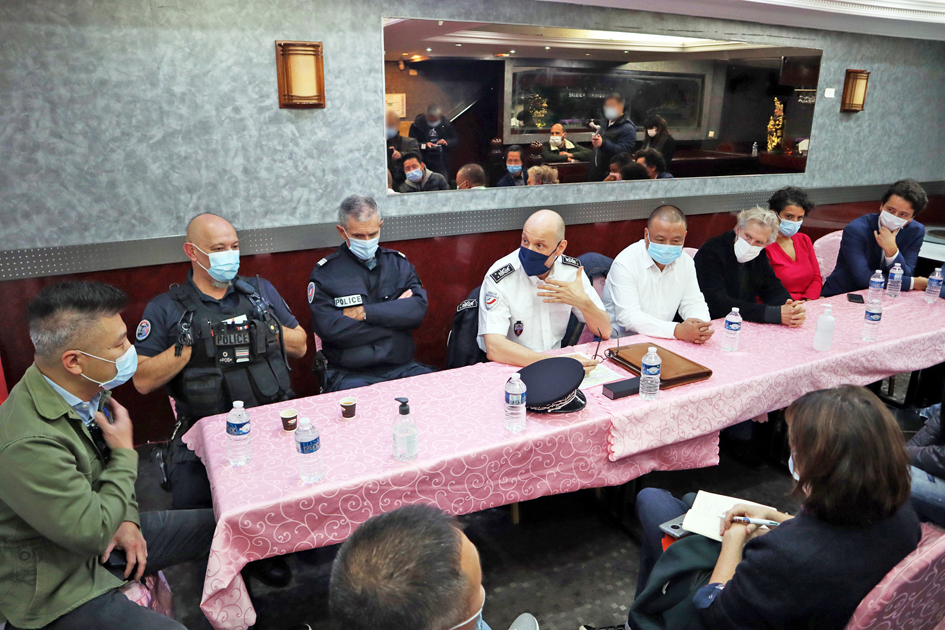 巴黎20区新区长与警察局长到访美丽城/区府、警局、商家共商街区生活