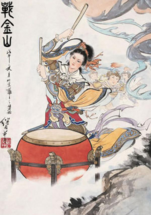 宋朝著名抗金女英雄梁红玉。(公有领域)