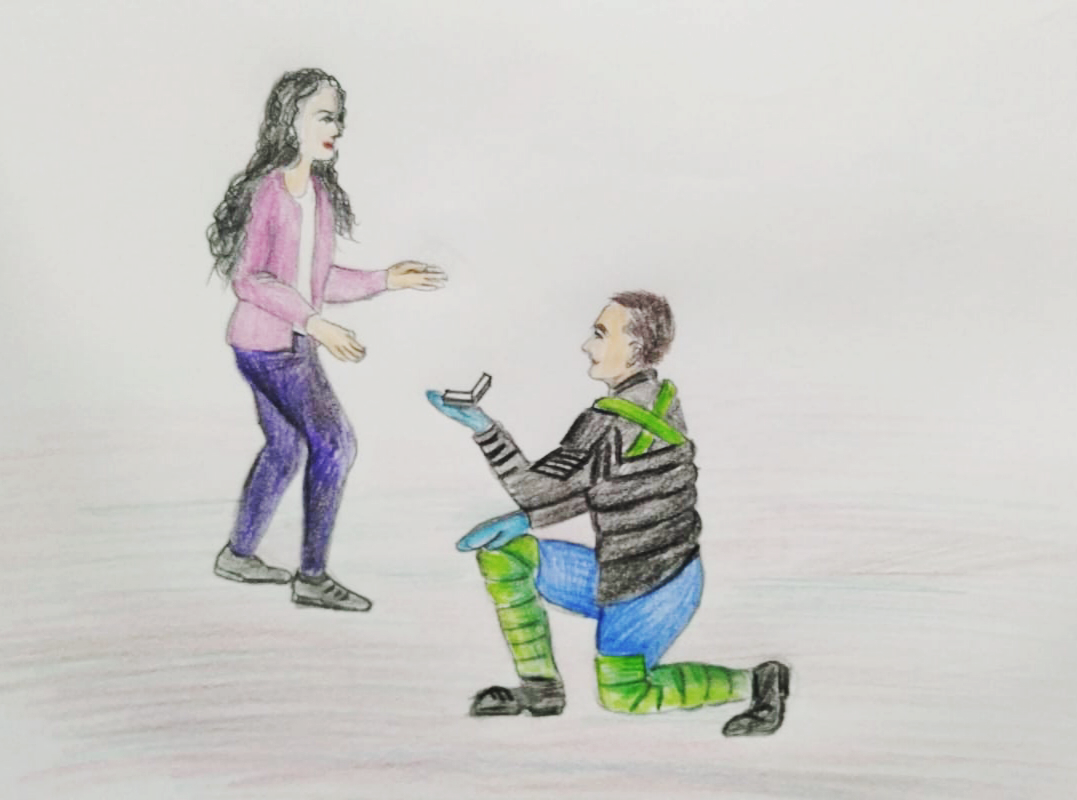 独特的求婚仪式 赛车手 “翻车倒地”求婚