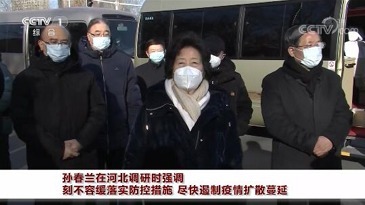 孙春兰赴河北考察疫情  下令严防扩散 力保北京 (图)