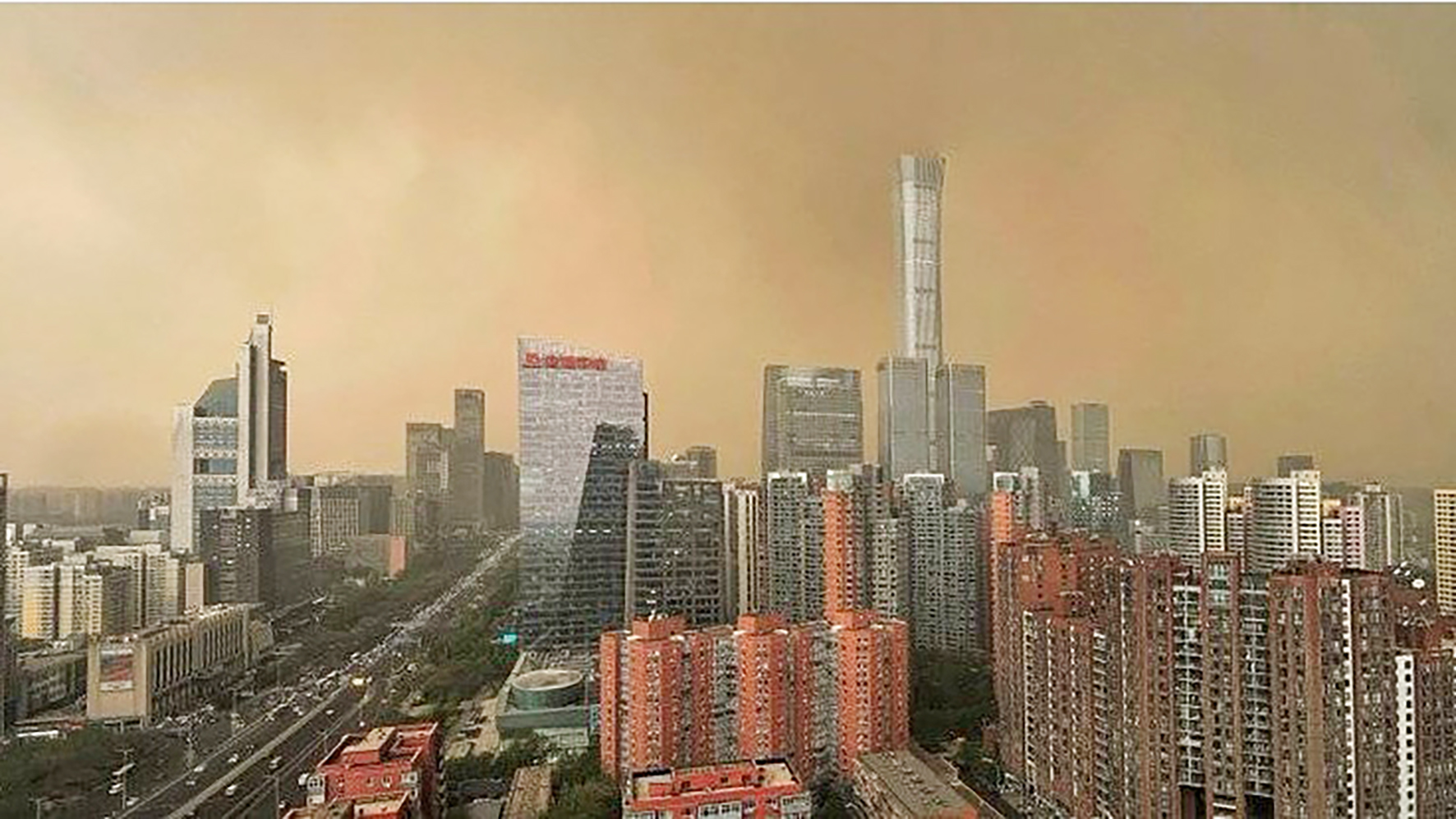 沙尘暴再次侵袭大陆北方