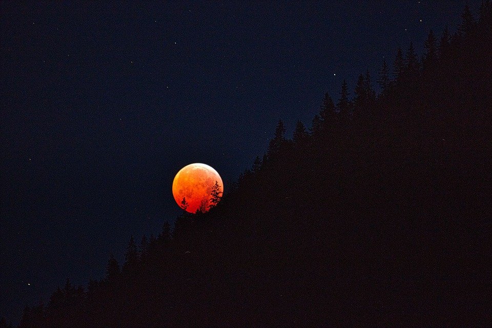 血月 (图片来源:Pixabay)