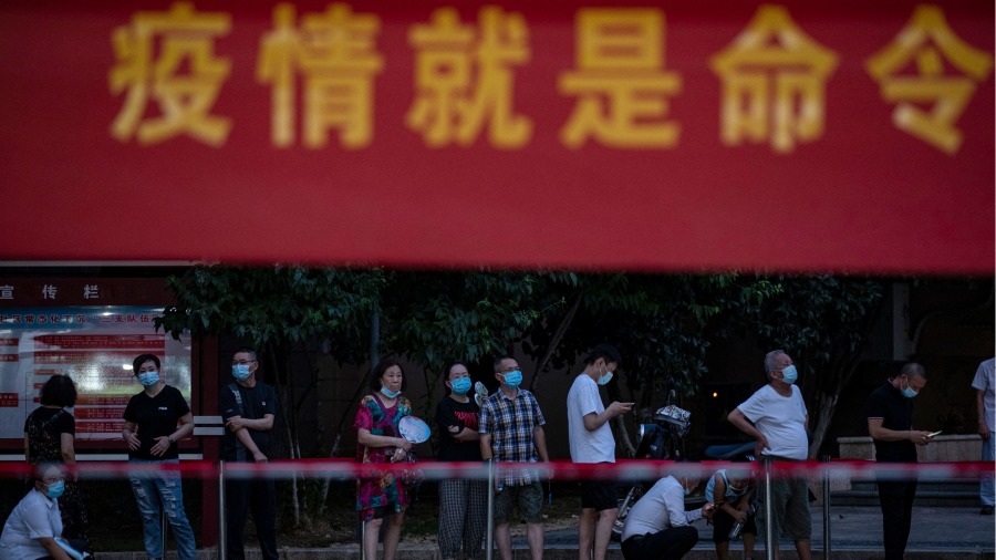 自南京爆发Delta变种病毒后,江苏扬州成为这波本土疫情重灾区。示意图。(图片来源:STR/AFP/Getty Images)