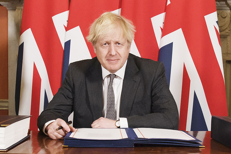 英国首相约翰逊(LEON NEAL/POOL/AFP/Getty Images)