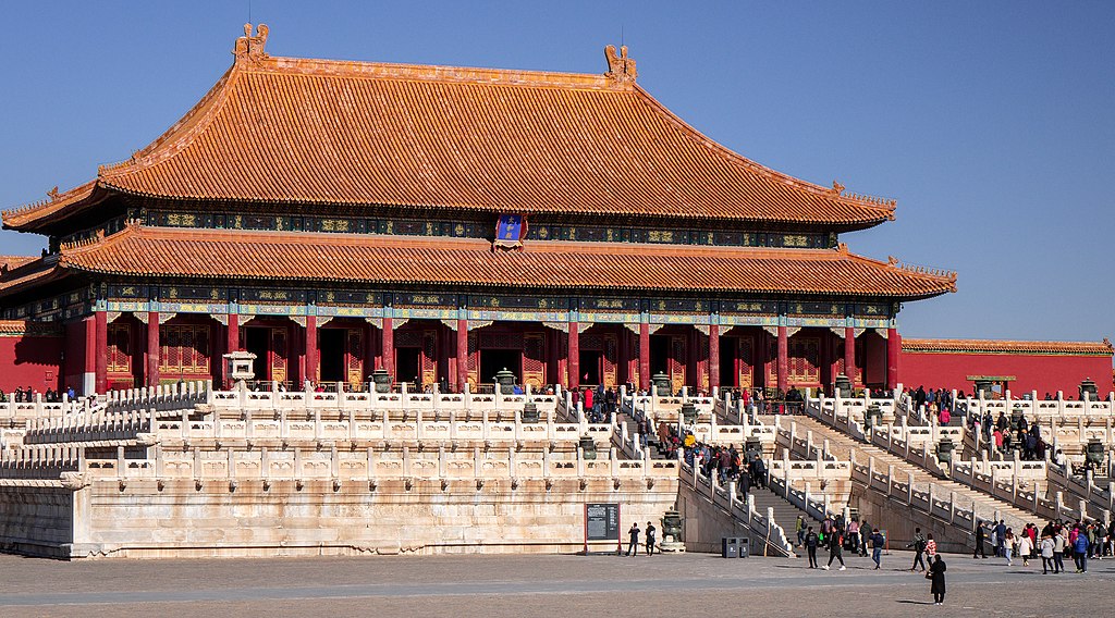 像紫禁城(故宫)这类皇宫这样的大型建筑,多是依五行说的认识而行。(图片来源:维基百科)