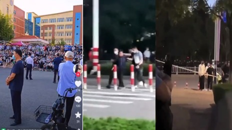 山东烟台老师罢课抗议退资降薪  警察镇压抓人 (图/视频)