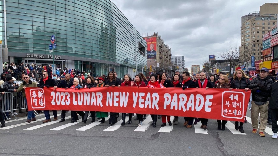 2023法拉盛中国新年大游行 (组图)