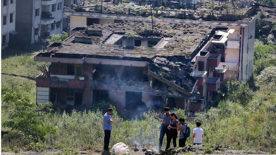 2013年5月13日,绵阳纪念汶川地震五周年(图片来源:Feng Li/Getty Image)