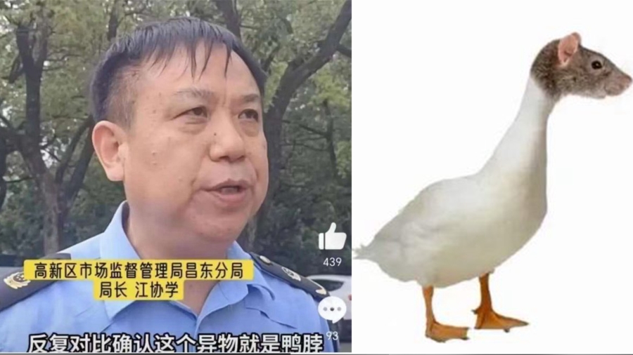 指鼠为鸭登上热搜,官方被打脸一遍又一遍。(图片来源:看中国合成)